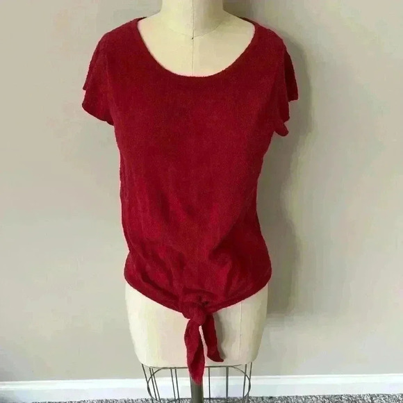 Madewell Women’s Tie-Front Marin Sweater Tee Small NWT - Picture 3 of 6